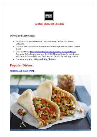 5% Off - Central Charcoal Chicken Menu - Craigieburn Takeaway, VIC