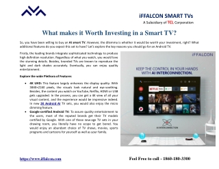 What makes it Worth Investing in a Smart TV?
