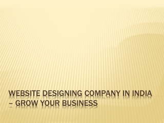 website designing company in india -Grow Your Business