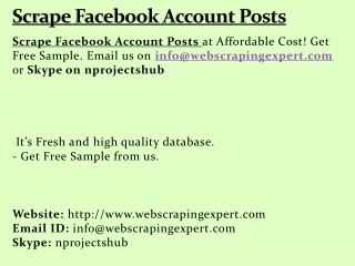 Scrape Facebook Account Posts