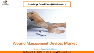 Wound Management Devices Market Size Worth $21.6 Billion By 2026 - KBV Research