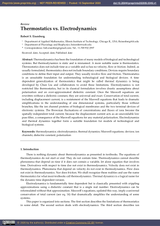 Thermostatics vs. Electrodynamics