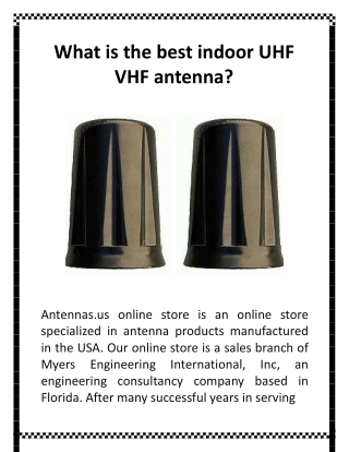 What is the best indoor UHF VHF antenna?