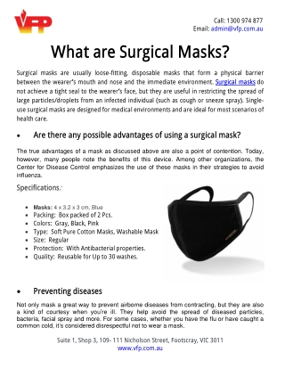 What are surgical masks?