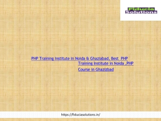 PHP Training Institute In Noida | PHP Training In Noida