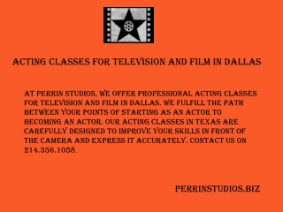 Perrinstudios.biz - Acting Classes for Television and Film in Dallas