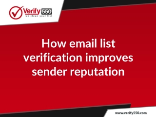 How email list verification improves sender reputation