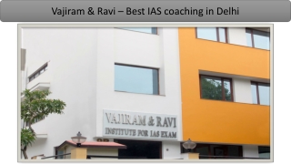 Vajiram & Ravi – Best IAS coaching in Delhi