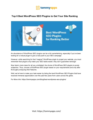 Top 6 Best WordPress SEO Plugins to Get Your Site Ranking