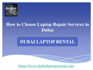 How to Choose Laptop Repair Services in Dubai