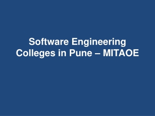 Software Engineering Colleges in Pune – MITAOE