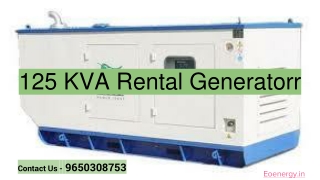 125 kVA Generator For Sale