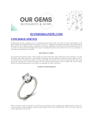 Custom moissanite engagement rings