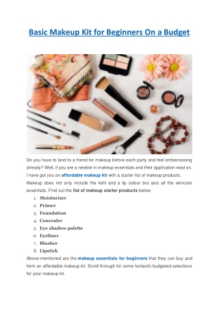 Affordable makeup kit for beginners - Wooomania