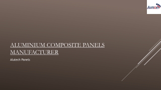 Aluminium Composite Panel Manufacturers