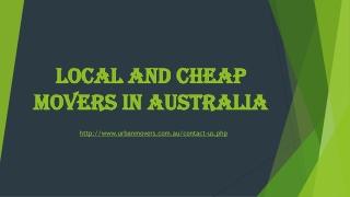 Local and Cheap Movers in Australia