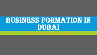 Business Formation in Dubai