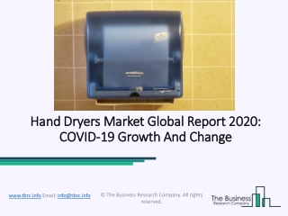 Global Hand Dryers Market Opportunities And Strategies To 2030