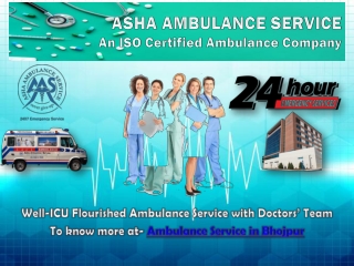 Best & Economical Price Ambulance Service from Bhojpur | ASHA