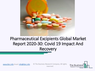 Pharmaceutical Excipients Market Trends And Forecast To 2023 - Industry Growth Insights