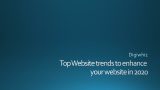 Top Website trends to enhance your website in 2020