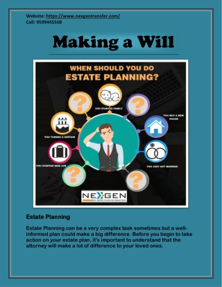 Making a Will - Estate Planning