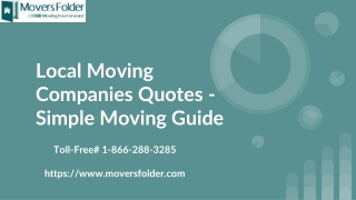 Local Moving Companies Quotes - Simple Moving Guide