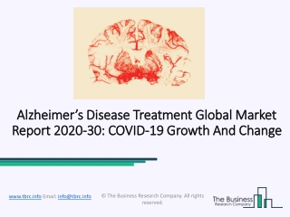 Alzheimer’s Disease Treatment Market Analysis and Forecast Report 2030