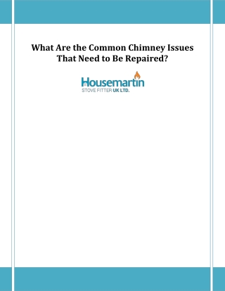 What Are the Common Chimney Issues That Need to Be Repaired