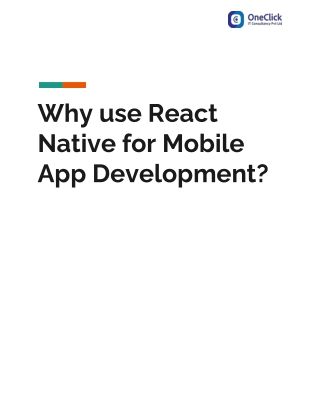 Why use React Native for Mobile App Development?