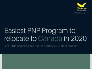 Easiest PNP program to relocate to Canada in 2020