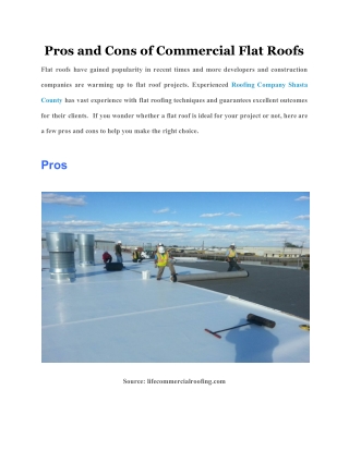 Pros and Cons of Commercial Flat Roofs