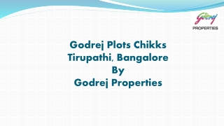 Godrej Plots Chikka Tirupathi Bangalore