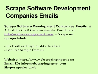 Scrape Software Development Companies Emails