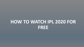 Ways to Watch IPL for Free