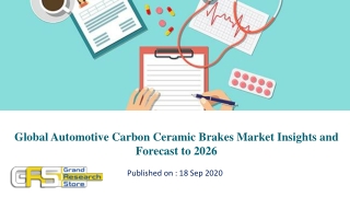 Global Automotive Carbon Ceramic Brakes Market Insights and Forecast to 2026