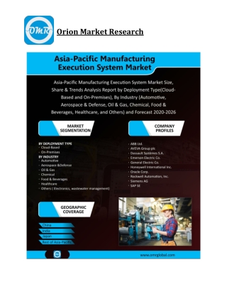 Asia-Pacific Manufacturing Execution System Market
