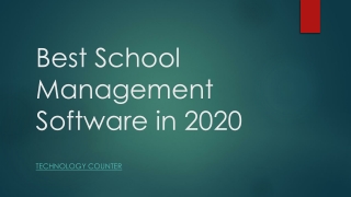 Best School Management Software in India | Technology Counter