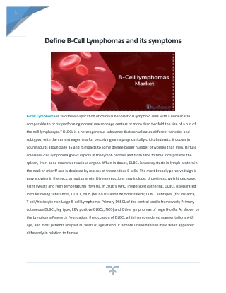 what is B-Cell lymphomas