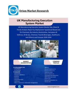 UK Manufacturing Execution System Market Size, Competitive Analysis, Share, Fore