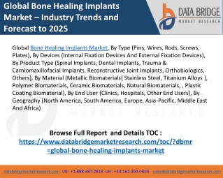 Bone healing implants market