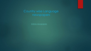 country wise language - newspapers