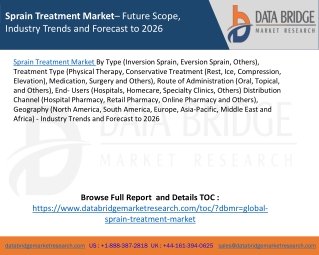 Sprain Treatment Market– Future Scope, Industry Trends and Forecast to 2026