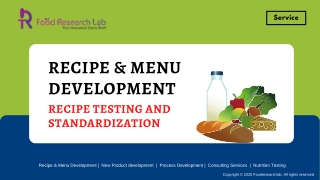 Recipe Testing and Standardization | FoodResearchLab