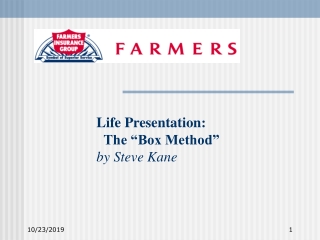 Life Presentation: The “Box Method” by Steve Kane