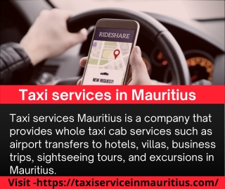 professional and reliable Taxi services in Mauritius