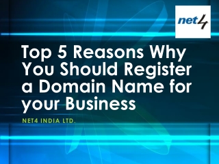 Top 5 Reasons Why You Should Register a Domain Name