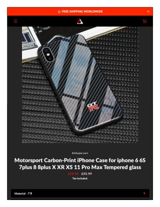 Buy the Best Motorsport Carbon-Print iPhone Case for Iphone 8plus A1supercars