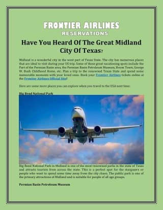 Have You Heard Of The Great Midland City Of Texas