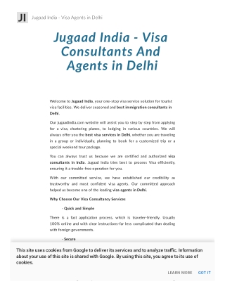 Professional Team of Visa Consultants in Delhi India - Jugaad India